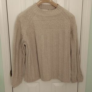 Elisabeth by Liz Claiborne Tan 100% Cotton Sweater